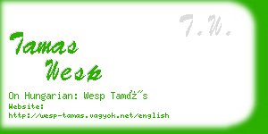 tamas wesp business card